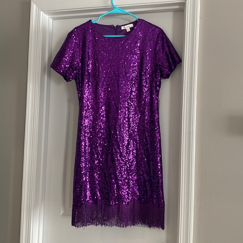 Purple sequin dress